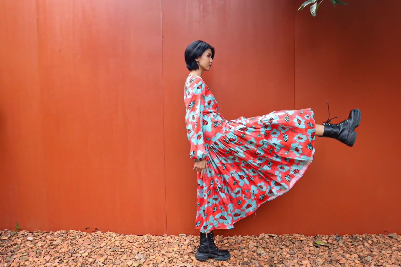 ORANGE BLOSSOM LONG DRESS