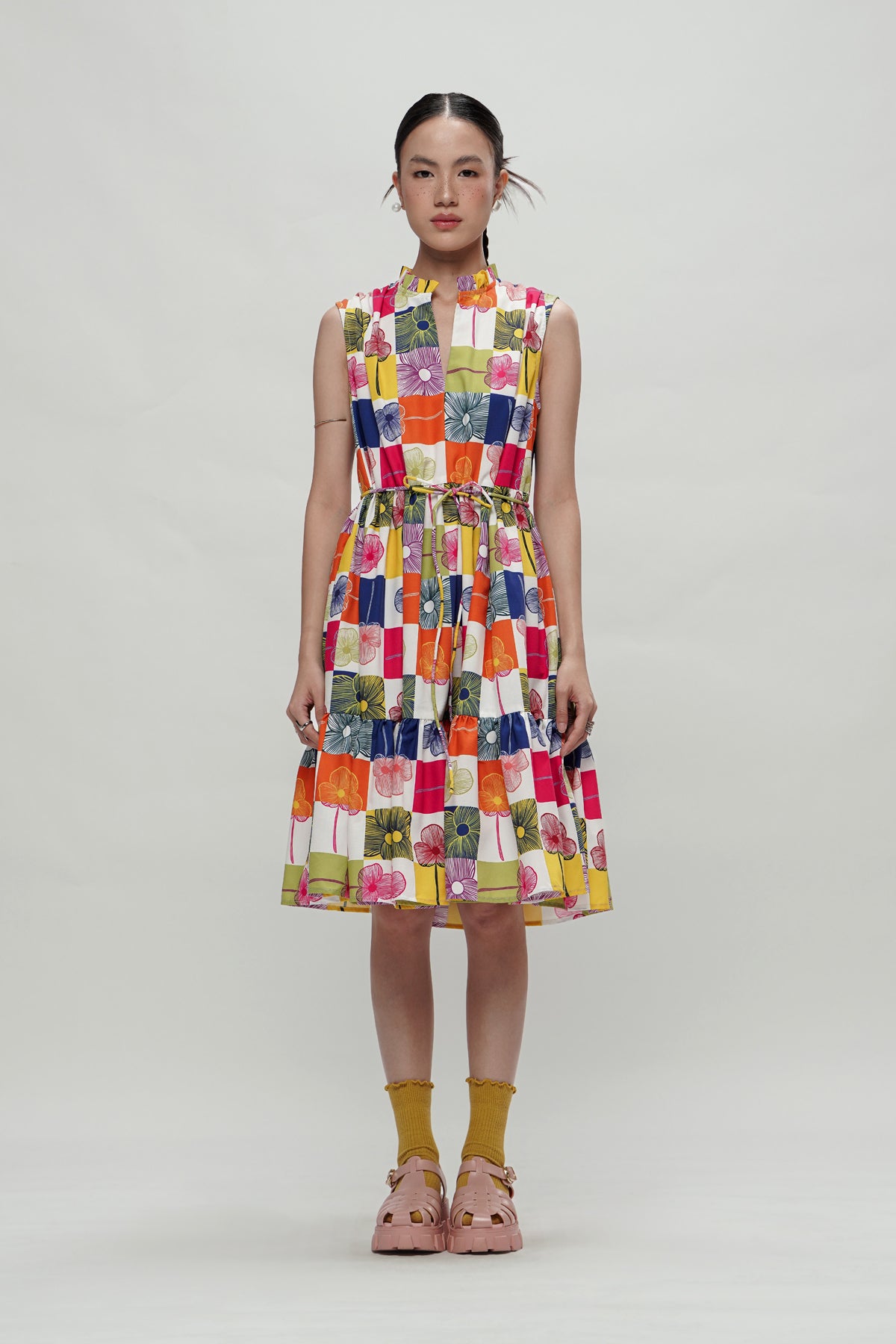 Zoe Ruffle Dress - Confetti