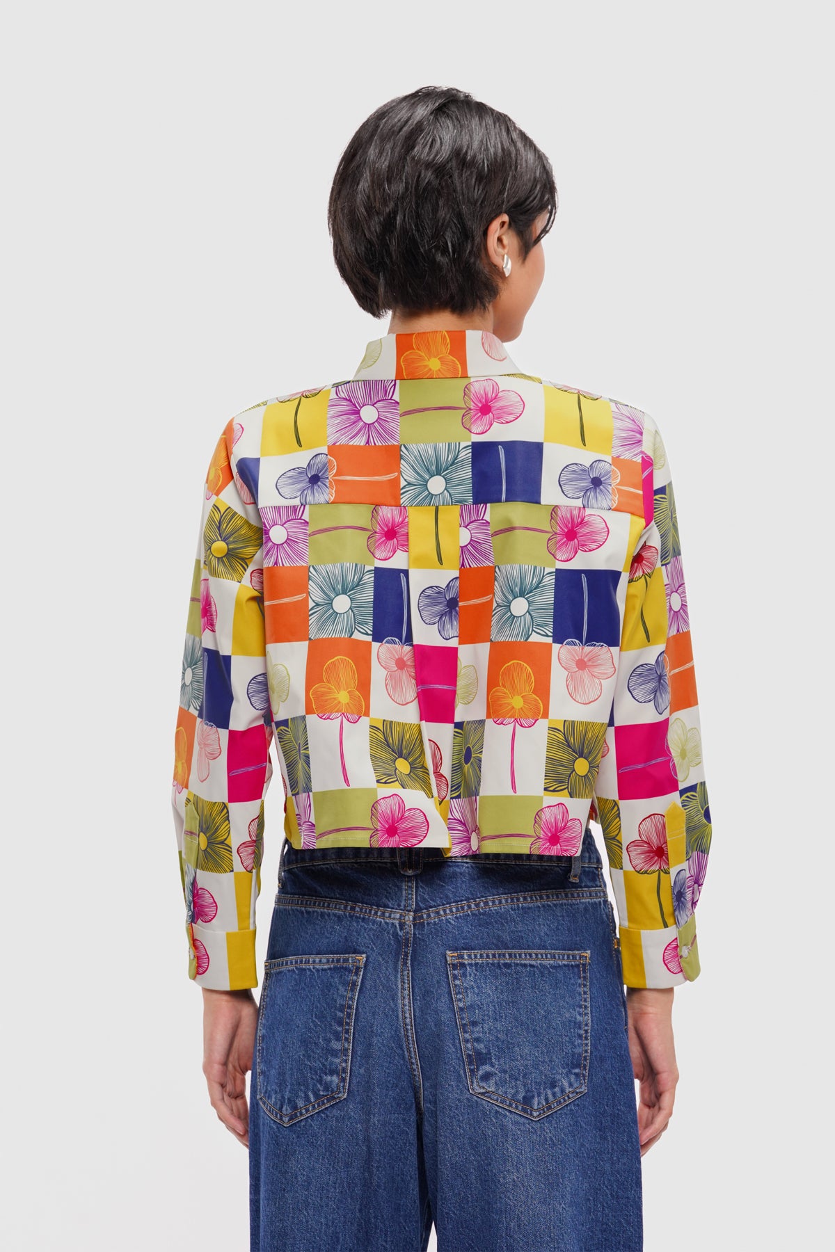 Zoe Crop Shirt - Confetti