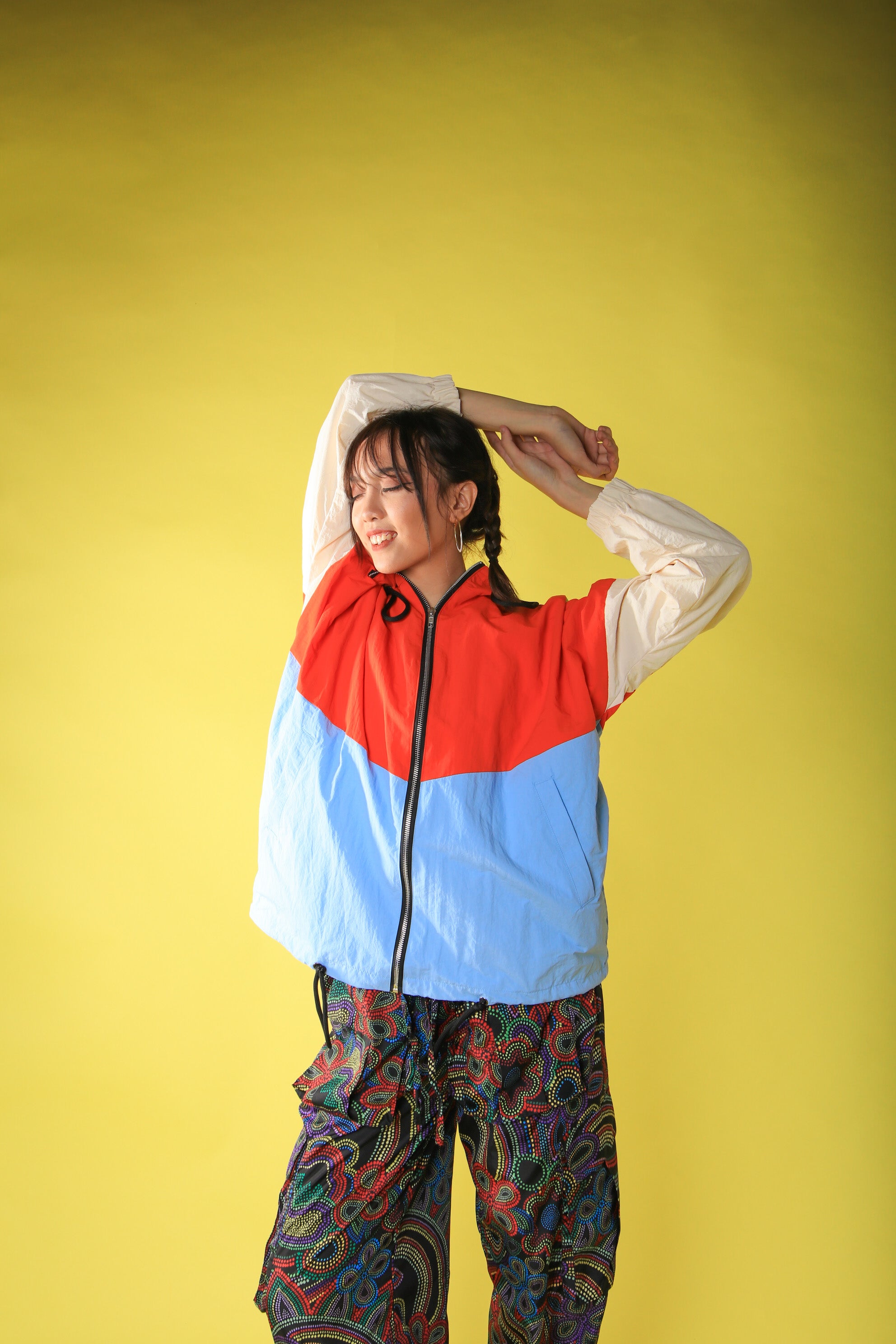 BASIC COLORFUL NYLON LONG JACKET