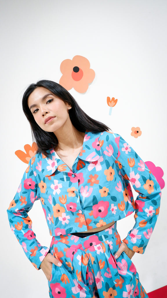 FLOWER TOSCA CROP BLAZER