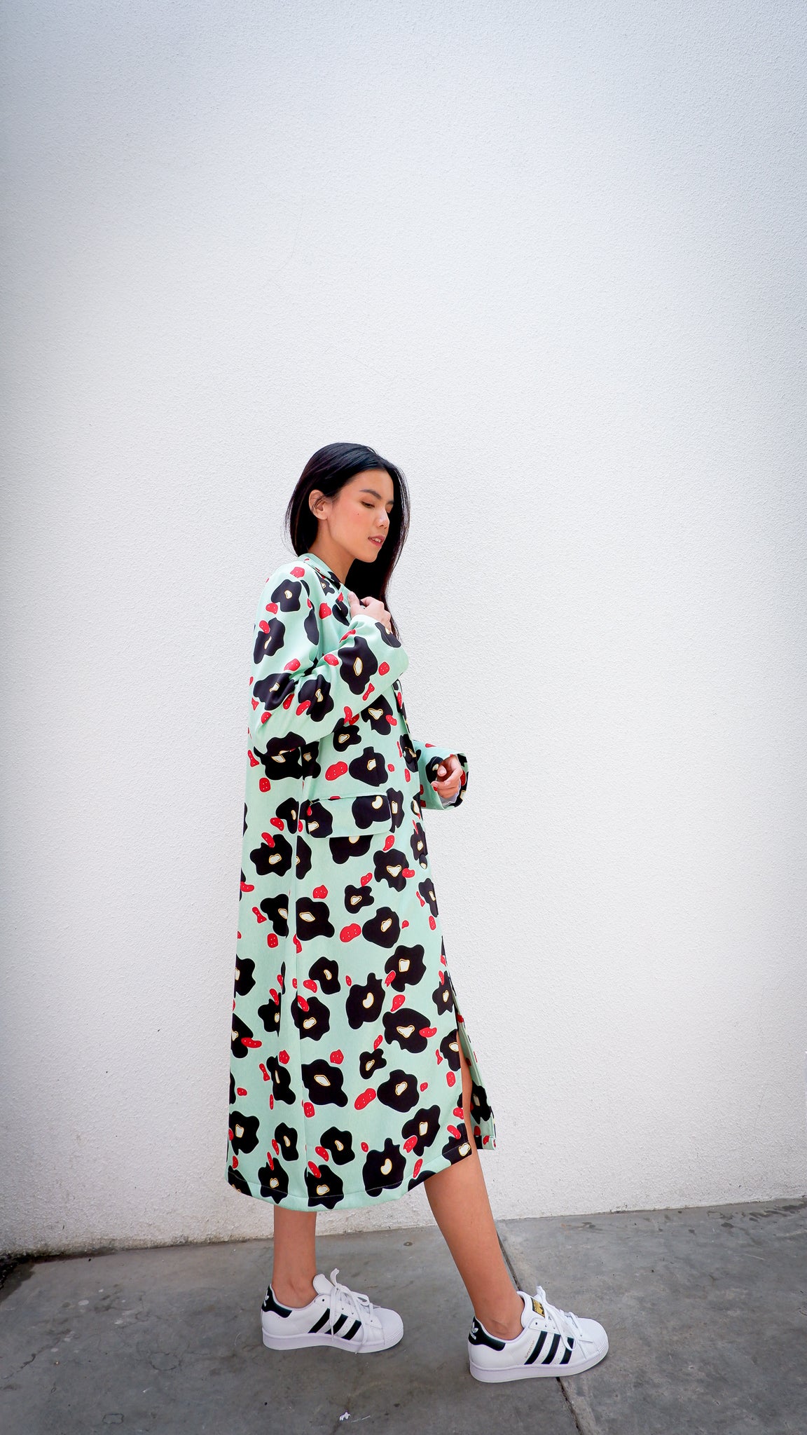 KATE FLOWERY LONG COAT