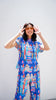 CITY BLUE PLEATS BLOUSE
