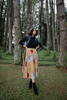 BEAU YELLOW UMBRELLA PLEATS SKIRT