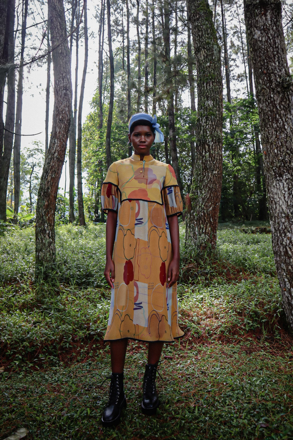 BEAU YELLOW DRESS LINING
