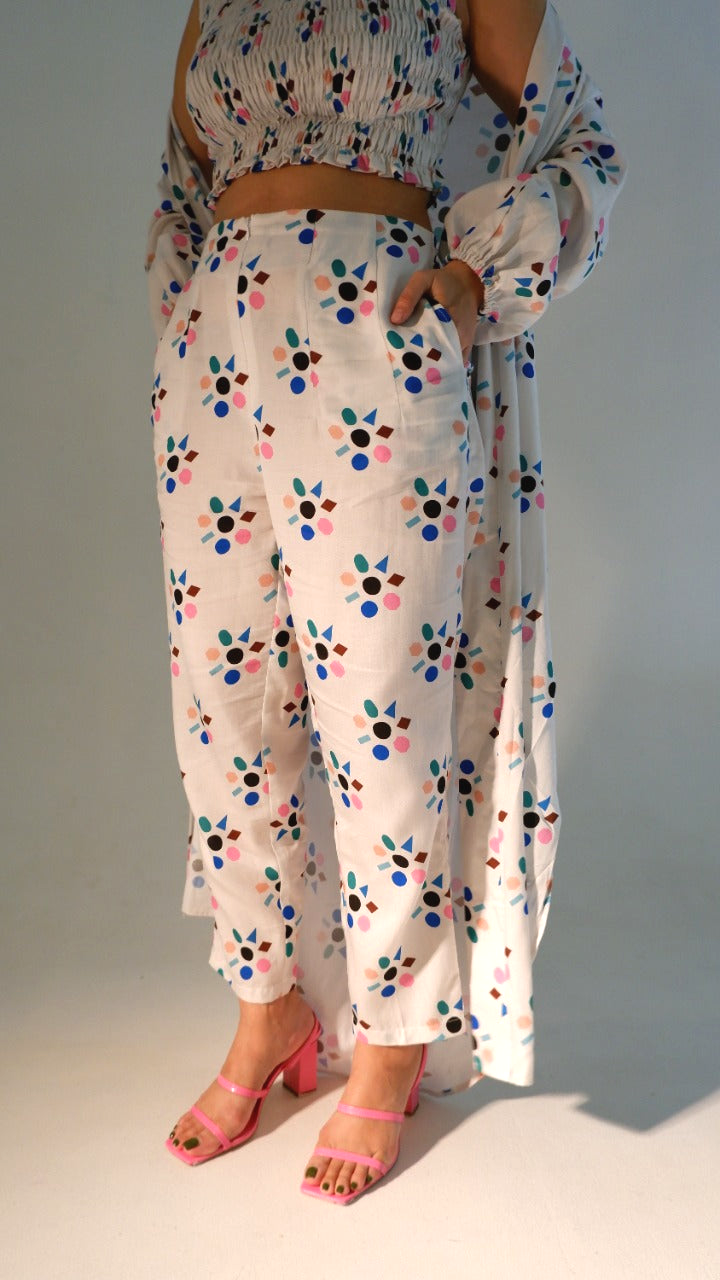 WHITE SEED PENCIL PANTS