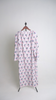 WHITE SEED PLEATS PUFFY DRESS