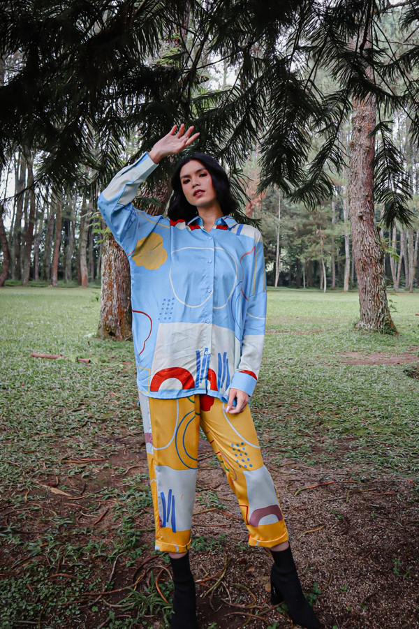 BEAU BLUE OVERSIZED SHIRT