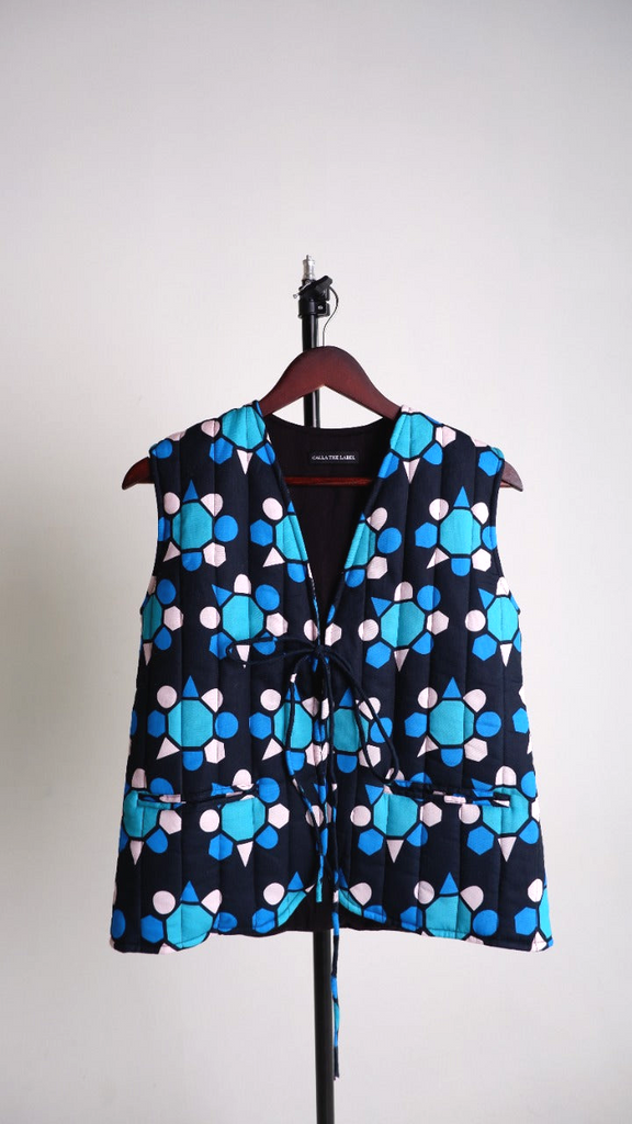 BLACK SEED QUILTED VEST