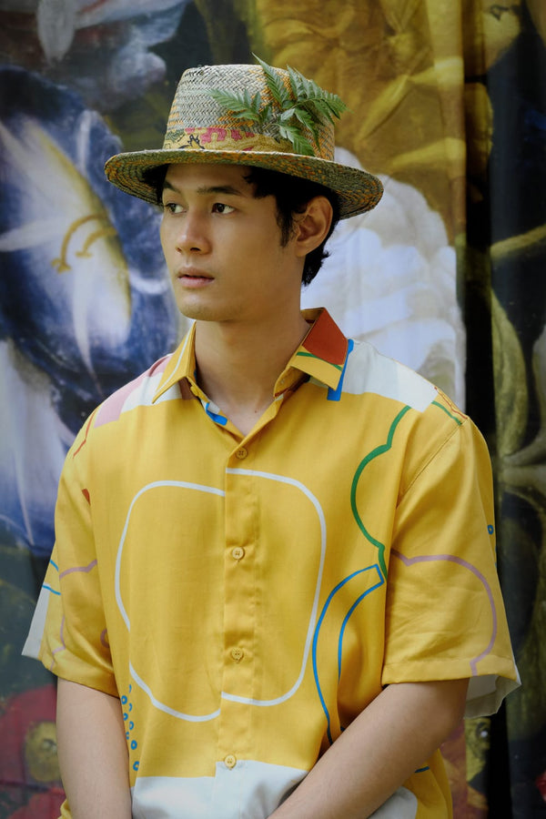 BEAU YELLOW MAN SHORT SHIRT