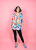 DOODLE NYLON LONG JACKET