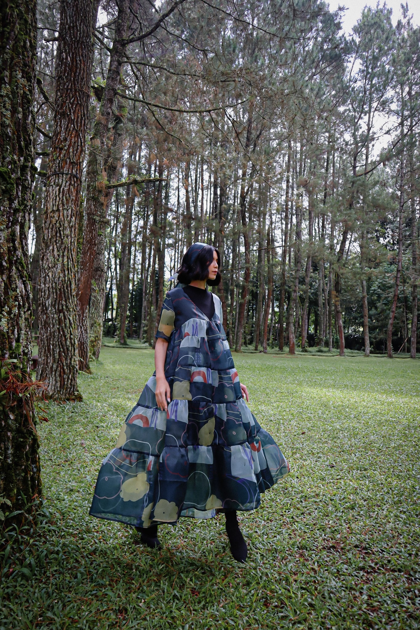 BEAU BLACK ORGANZA DRESS