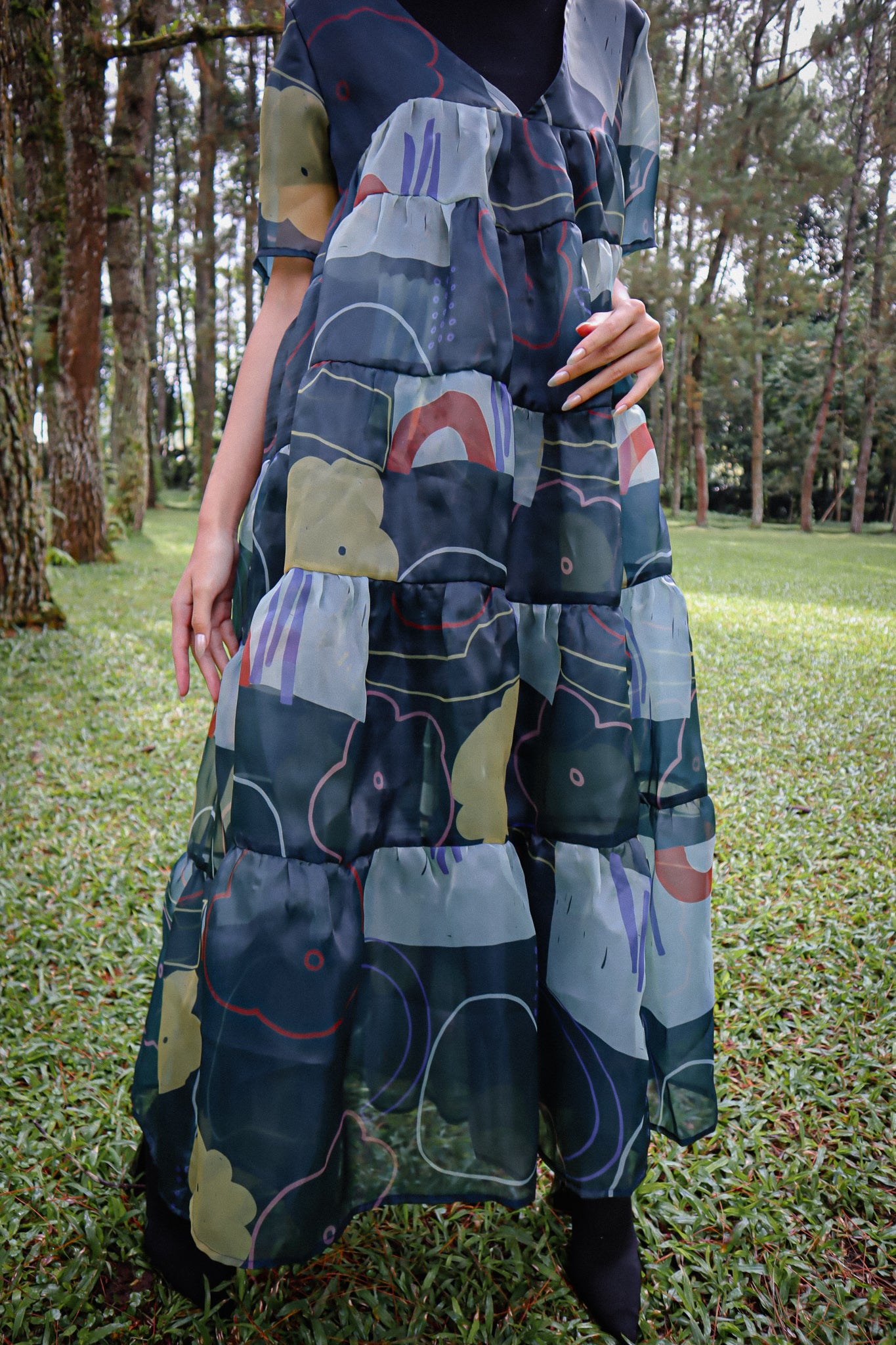BEAU BLACK ORGANZA DRESS