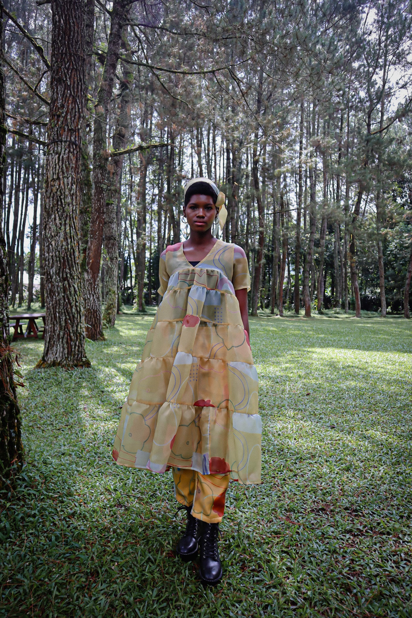 BEAU YELLOW ORGANZA DRESS