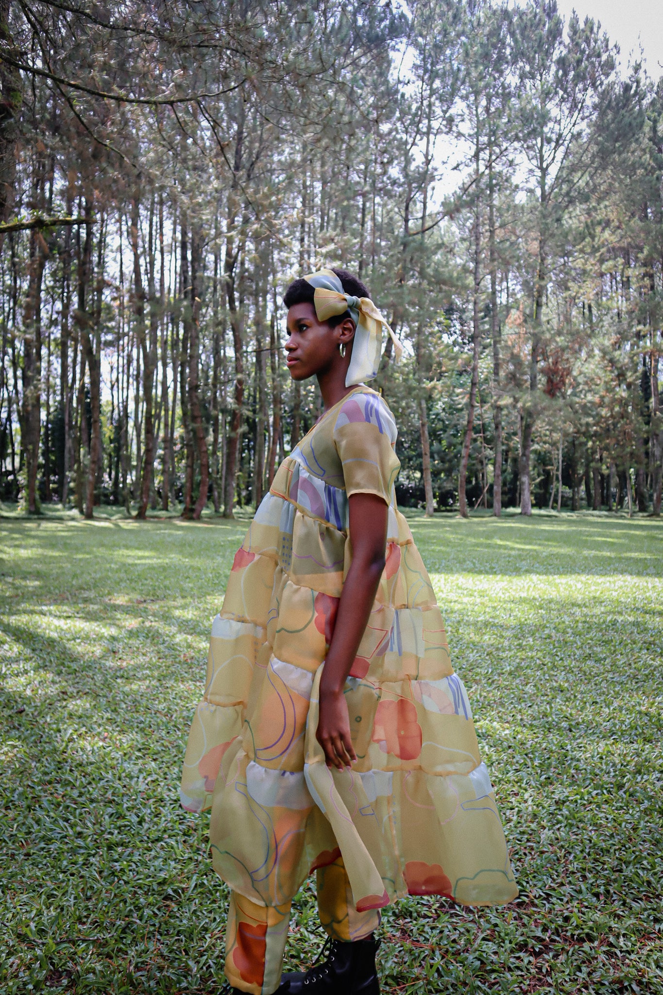 BEAU YELLOW ORGANZA DRESS