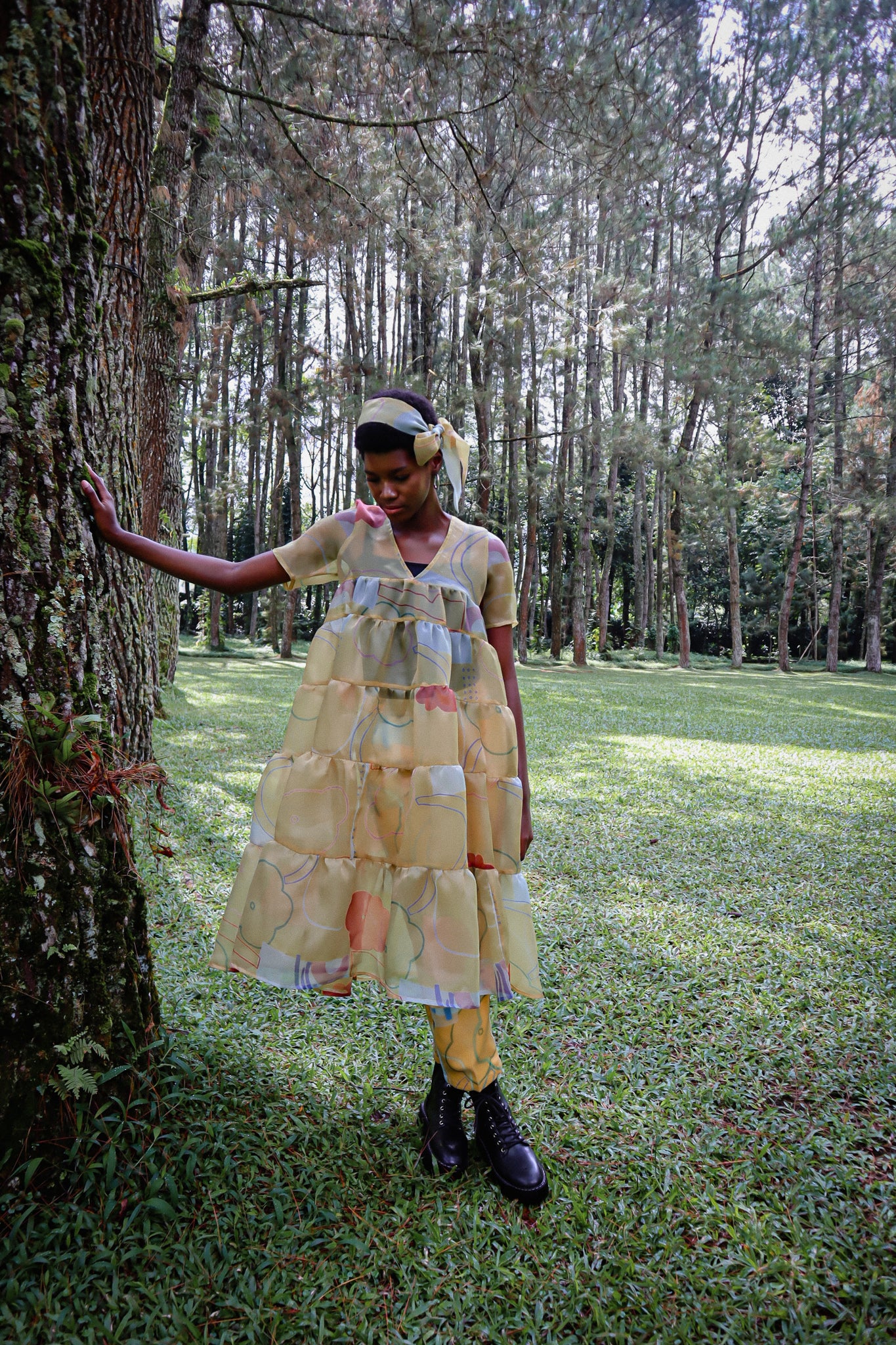 BEAU YELLOW ORGANZA DRESS