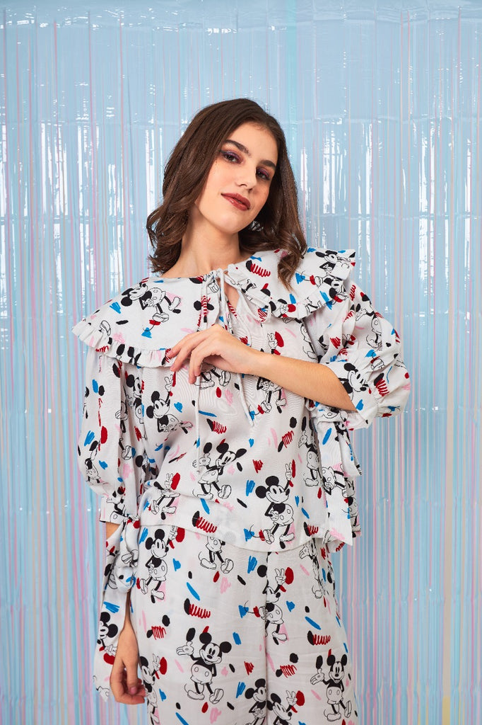 DISNEY MICKEY MOUSE CALLA COLLAR SHIRT