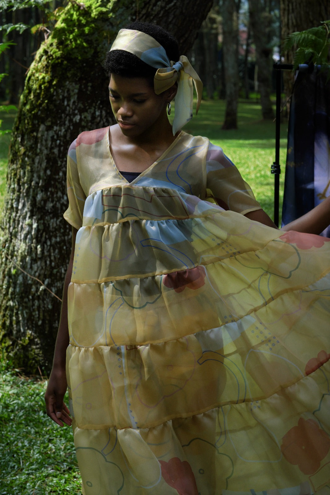 BEAU YELLOW ORGANZA DRESS