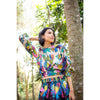 JUNGLE SHOULDER RIBBON TOP IN CREAM