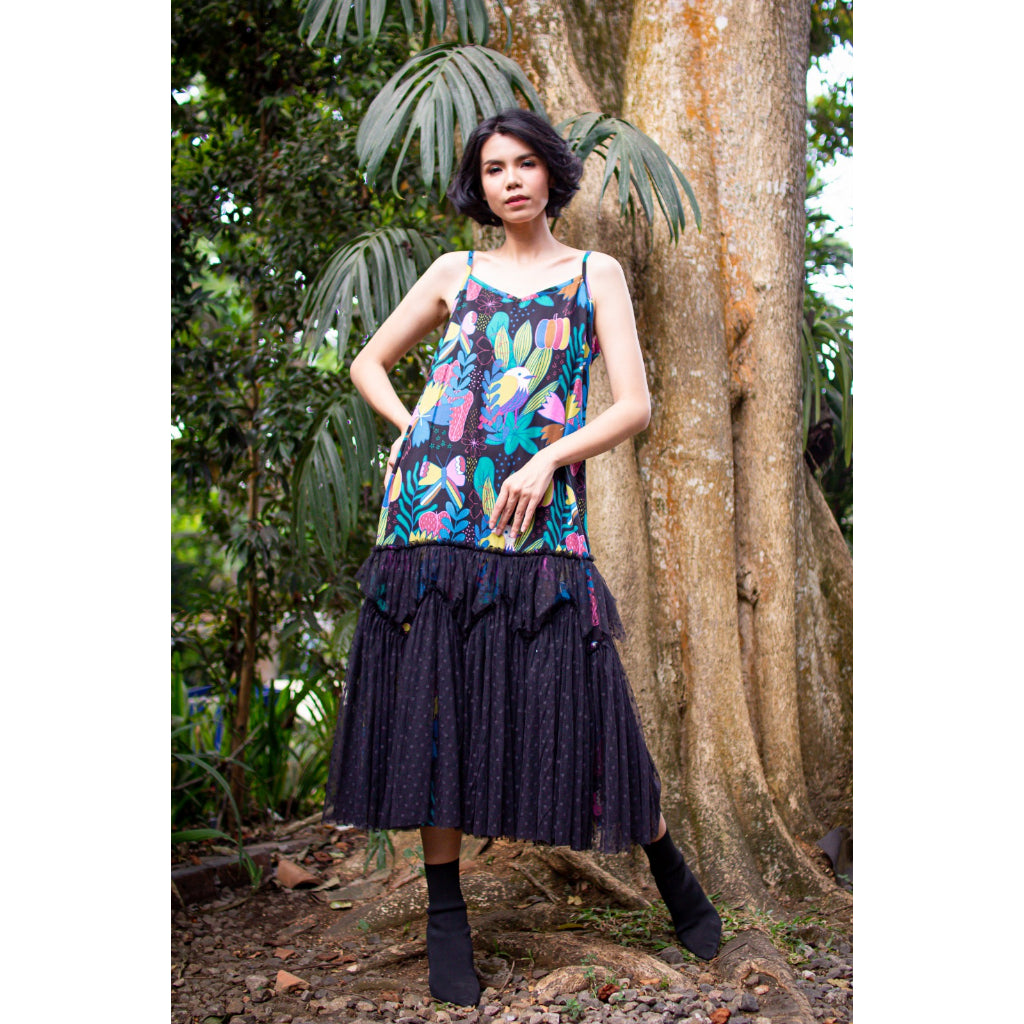 JUNGLE LILYROSE DRESS IN BLACK