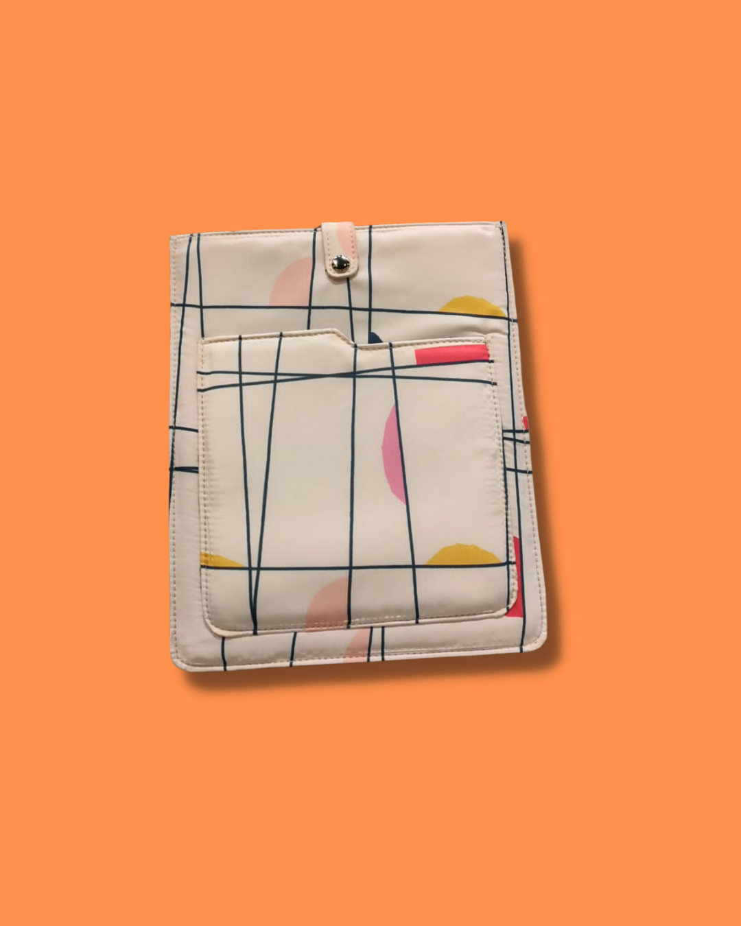IPAD CASE SAVANNAH SOFT CREAM WITH BUTTON STRAP