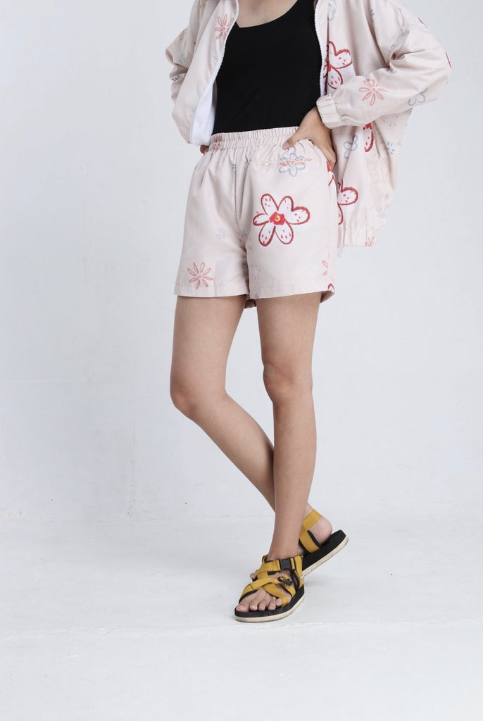 PALE PINK BOXER SHORT PANTS